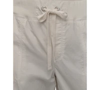 Dkny Sport Women's Cotton Ribbed-Waist Jogger Cargo Pants