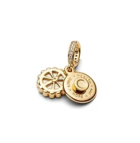 Pandora 14K Gold-Plated Happy Birthday Cake Dangle Charms