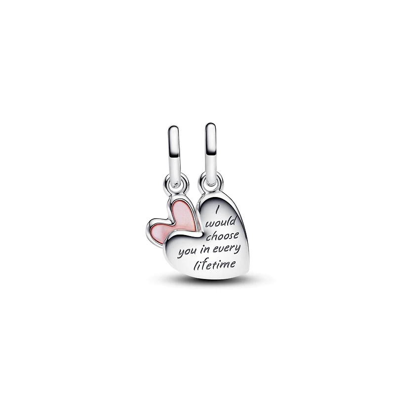 Pandora Splitable Mother Daughter Dangle Sterling Silver Charms
