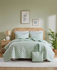 Addison Park Wilhelmina Sage 3-Pc. Quilt and Tote Set, Twin
