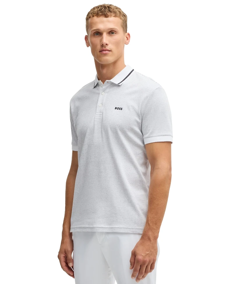 Boss by Hugo Men's Jacquard Regular-Fit Paddy Polo