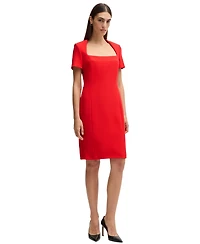 Boss by Hugo Women's Square-Neck Slim-Fit Dress