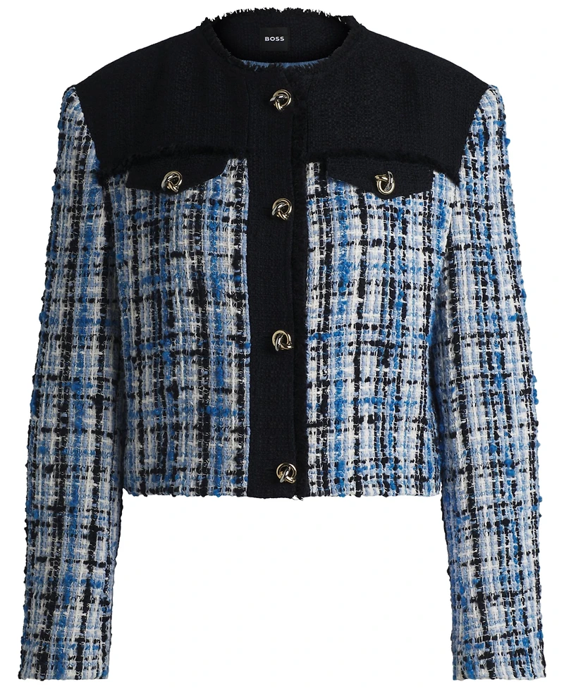 Boss by Hugo Women's Contrast Tweed Jacket