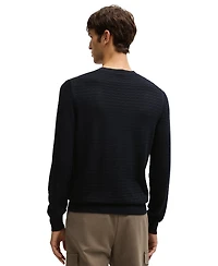 Boss by Hugo Men's Silk Regular-Fit Knit Structure Sweater