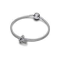 Pandora Pave Infinity Knot Heart Sterling Silver Charms