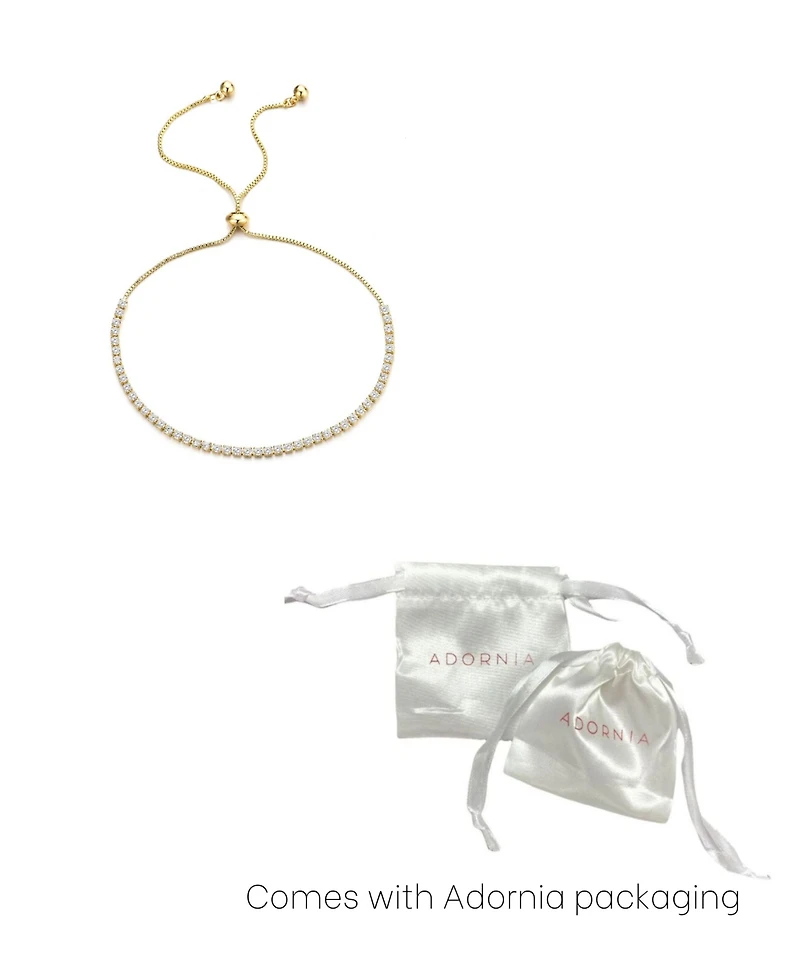 Adornia Gold Adjustable Tennis Bolo Bracelet