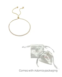 Adornia Gold Adjustable Tennis Bolo Bracelet
