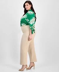Anne Klein Plus Hollywood Straight-Leg Ankle Pants