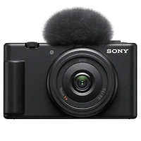 Sony Zv-1F Vlogging Camera, Black Bundle with ACCVC1 Vlogger Accessory Kit, Shotgun Mic, Tripod, Shoulder Bag, Extra Battery, Charger, Screen Protecto