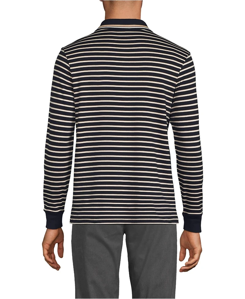 Lands' End Men's Long Sleeve Cotton Supima Polo Shirt