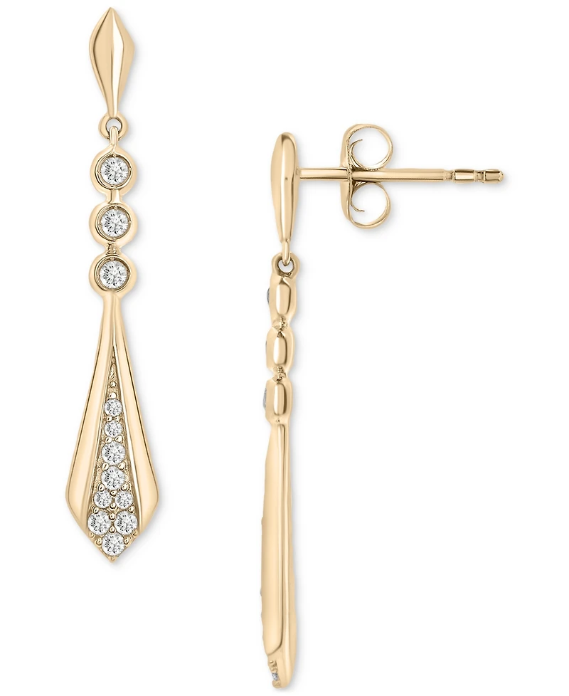 Wrapped in Love Diamond Flare Drop Earrings (1/4 ct. tw) in 14k Gold, Exclusively at Macy's