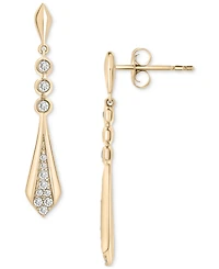Wrapped in Love Diamond Flare Drop Earrings (1/4 ct. tw) in 14k Gold, Exclusively at Macy's