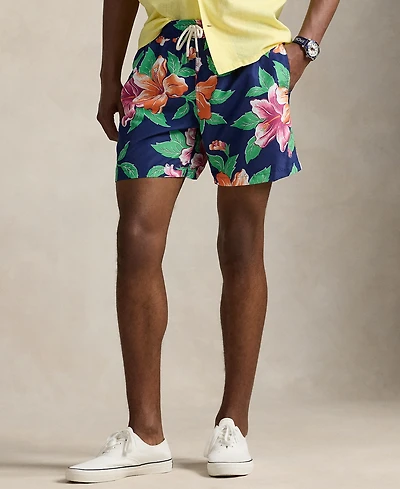 Polo Ralph Lauren Men's 5.75-Inch Traveler Classic Printed Swim Trunks