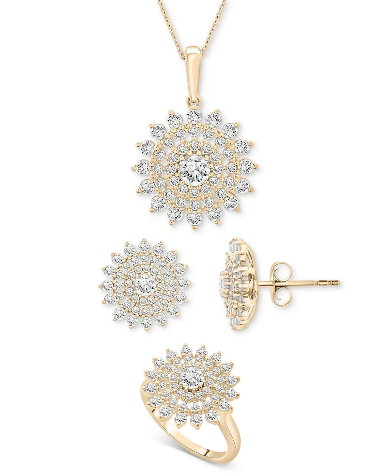 Wrapped in Love Diamond Flower Cluster Ring (1 ct. t.w) in 14k Gold, Exclusively at Macy's