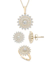 Wrapped in Love Diamond Flower Cluster Ring (1 ct. t.w) in 14k Gold, Exclusively at Macy's