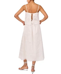 1.state Women's Embroidered Square Neck Sleeveless Blouse