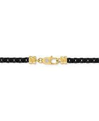 Esquire Men's Jewelry Box Link 22" Chain Necklace in Black & Gold-Tone Ion Plated Stainless Steel, Exclusively at Macy's