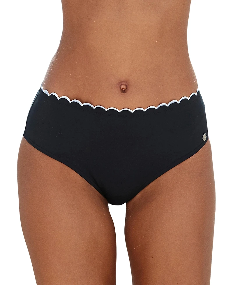Lascana Women's Scalloped Classic Bikini Swimsuit Bottom