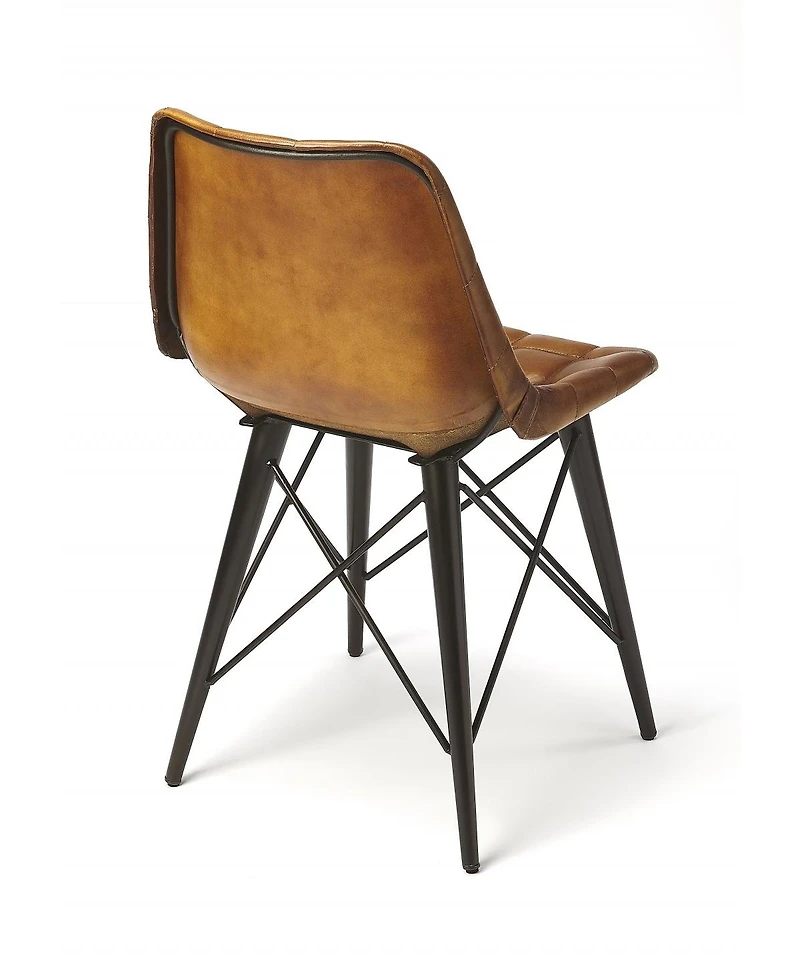 Faux Leather Tufted Side Chair for Dining Room or Office Seating