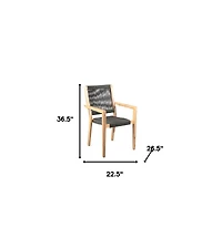 Set of Two Solid Wood Arm Chairs – Outdoor Seating for Patio & Deck