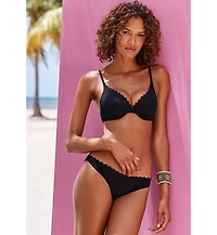 Lascana Women's Scalloped Underwire Bikini Swimsuit Top Bra Sizing