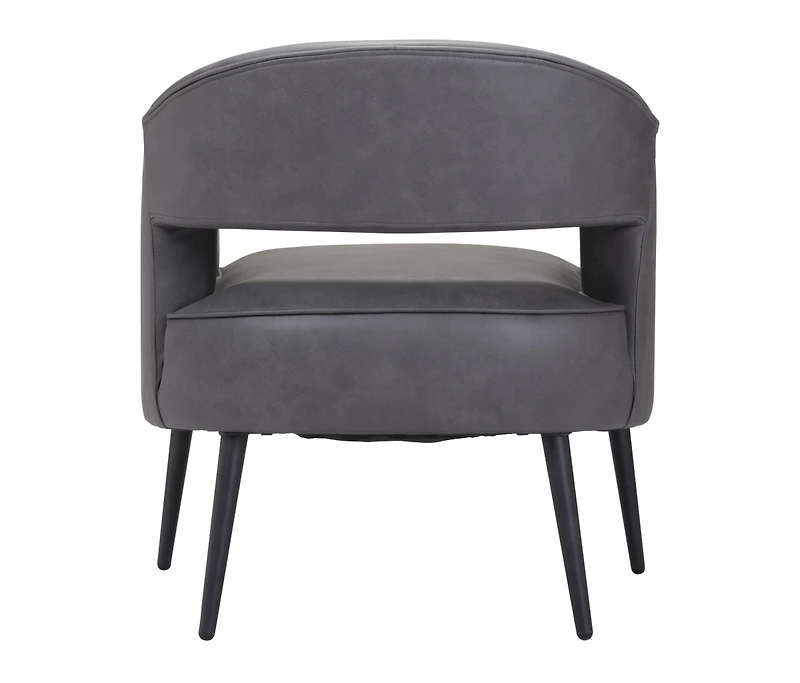 Faux Leather and Gold Armchair for Stylish Living Room or Office Decor