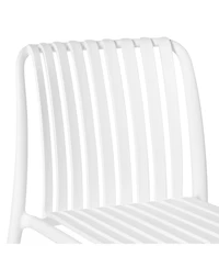 Outdoor Stackable Polypropylene Plastic Dining Side Chairs (Set of 2)