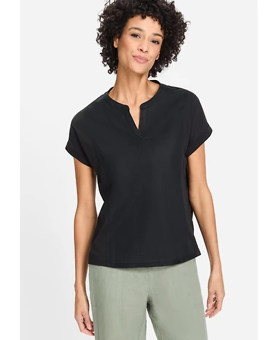 Olsen Women's Mixed Media Tunic T-Shirt