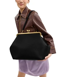 Coach Medium Leather Kisslock Frame Bag