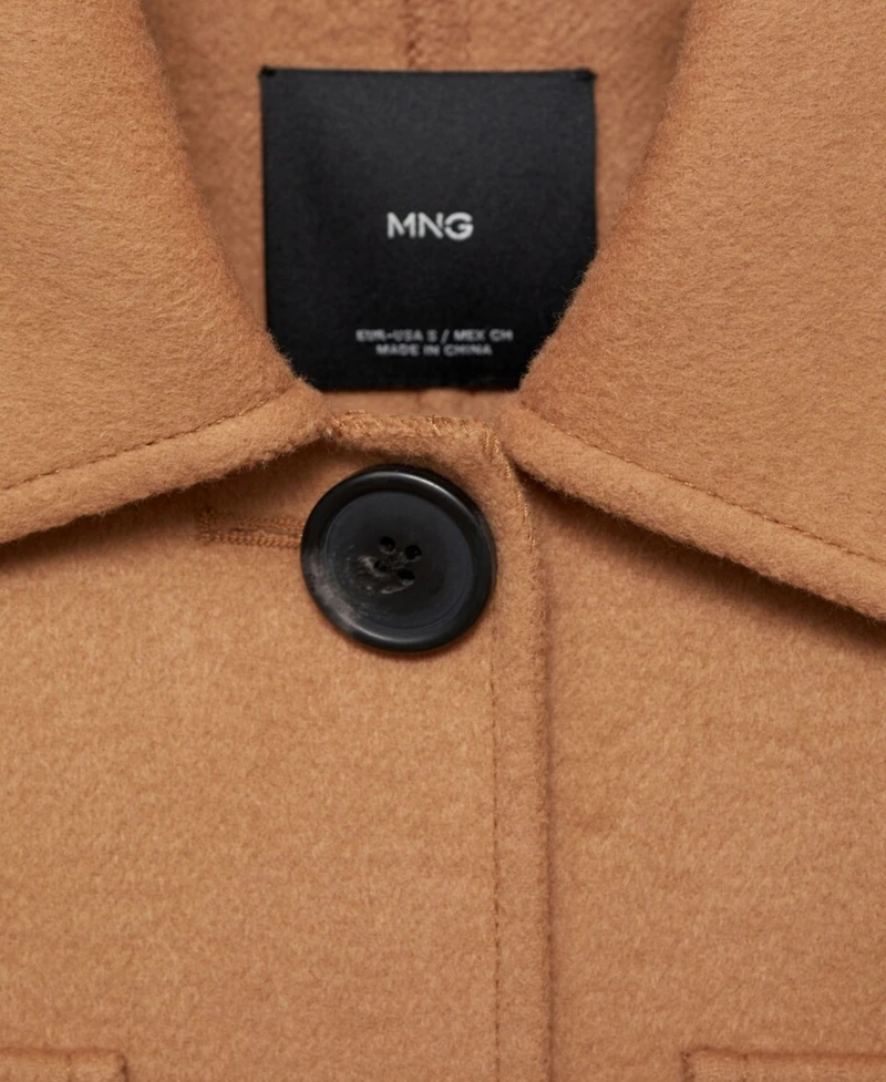 Mango Women's Pockets Detail Wool-Blend Jacket