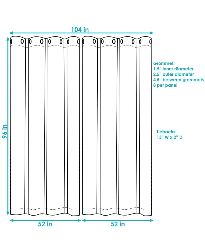 Simple Styles Indoor/Outdoor Curtain Panels with Grommet Tops