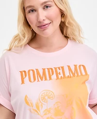 On 34th Trendy Plus Pompelmo Graphic T-Shirt, Exclusively at Macy's