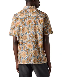 Levi's Men's Sunset Short Sleeve Floral Print Button-Front Camp Shirt