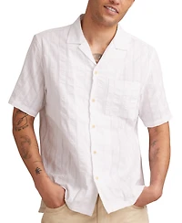 Lucky Brand Men's Short Sleeve Seersucker Button-Front Camp Shirt
