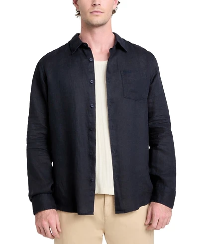 Guess Men's Napa Relaxed-Fit Textured Button-Down Shirt