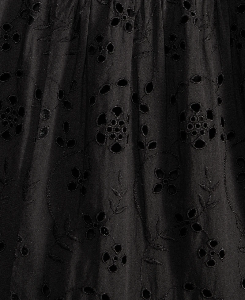 On 34th Women's Smocked Embroidered Eyelet Midi Dress, Exclusively at Macy's