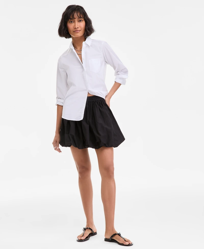 On 34th Women's Cotton Bubble-Hem Mini Skirt, Exclusively at Macy's