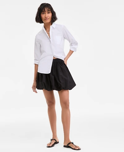 On 34th Women's Cotton Bubble-Hem Mini Skirt, Exclusively at Macy's