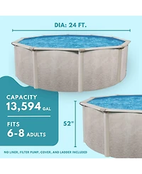 Aquarian Phoenix 24' x 52" Round Frame Above Ground Swimming Pool without Liner