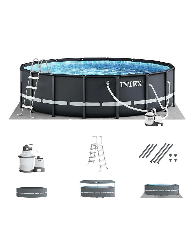 Intex Ultra Xtr 16ft x 48in Outdoor Frame Above Ground Swimming Pool Set w/ Pump