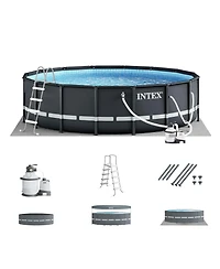 Intex Ultra Xtr 16ft x 48in Outdoor Frame Above Ground Swimming Pool Set w/ Pump