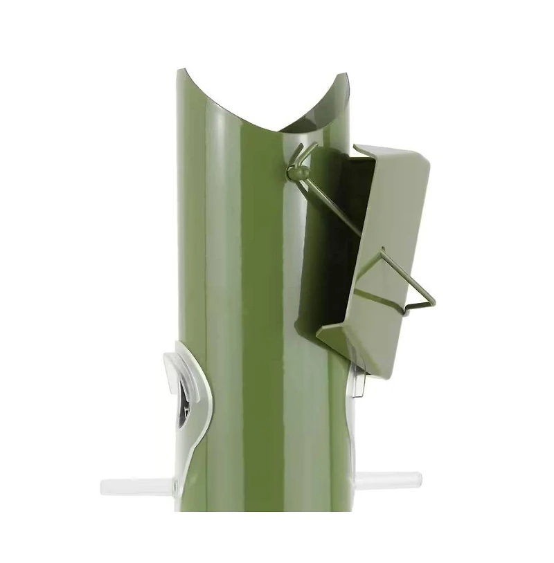Outdoor Patio Garden 6-Perch Metal Tube Bird Feeder