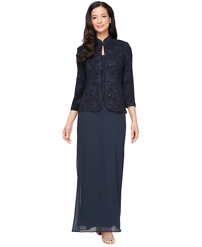 Alex Evenings Dress and Jacket, Patterned Sparkle Evening