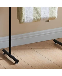 Kings Brand Furniture Valet Clothes Stand with Storage Tray, Towel Rack, Blanket Drying Holder for Bedroom