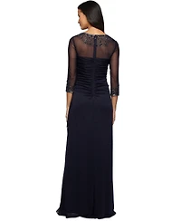 Alex Evenings Women's Illusion Embellished A-Line Gown