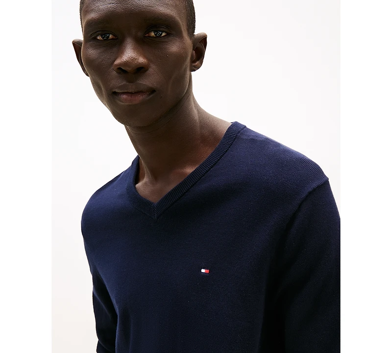 Tommy Hilfiger Men's Essential Solid V-Neck Sweater