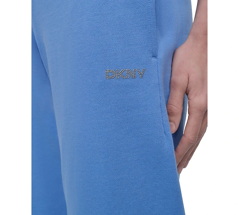 Dkny Sport Women's Studded-Logo Cropped Pants