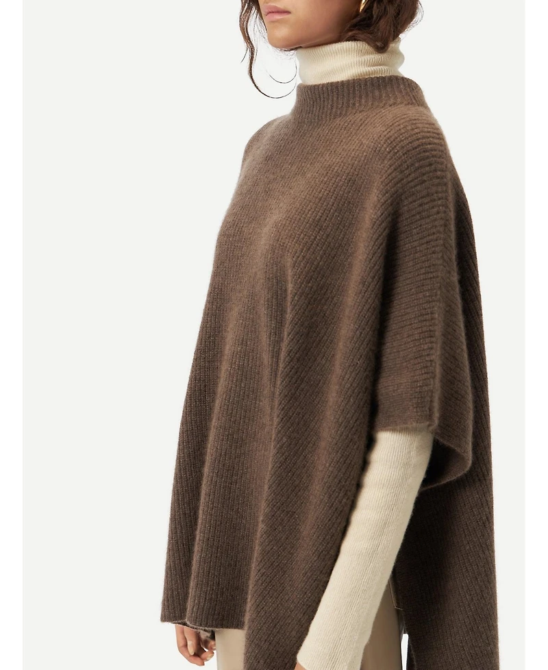 Gobi Cashmere Women's Rib-Knit Cashmere Poncho