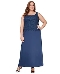 Alex Evenings Plus Lace Dress & Jacket