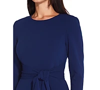 Adrianna Papell Women's Tie-Front 3/4-Sleeve Crepe Knit Dress